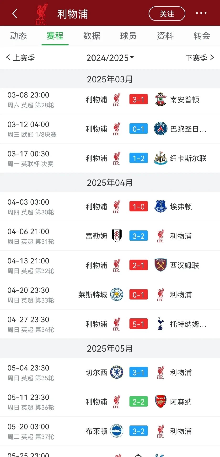 利物浦击败南安普顿，领跑积分榜